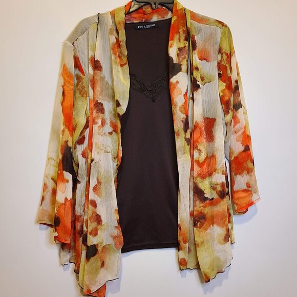Zac & Rachel Tops - ZAC & RACHEL LAYERED BUSINESS CASUAL TOP - 1X
